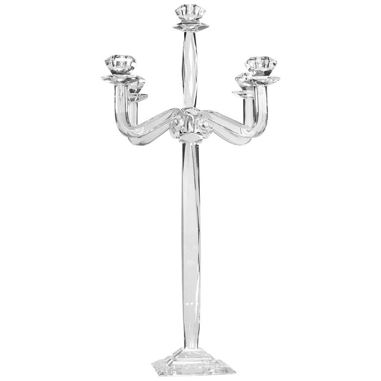 Image 1 Obelix 28.5 inch Five-Candle Clear Crystal Candelabra