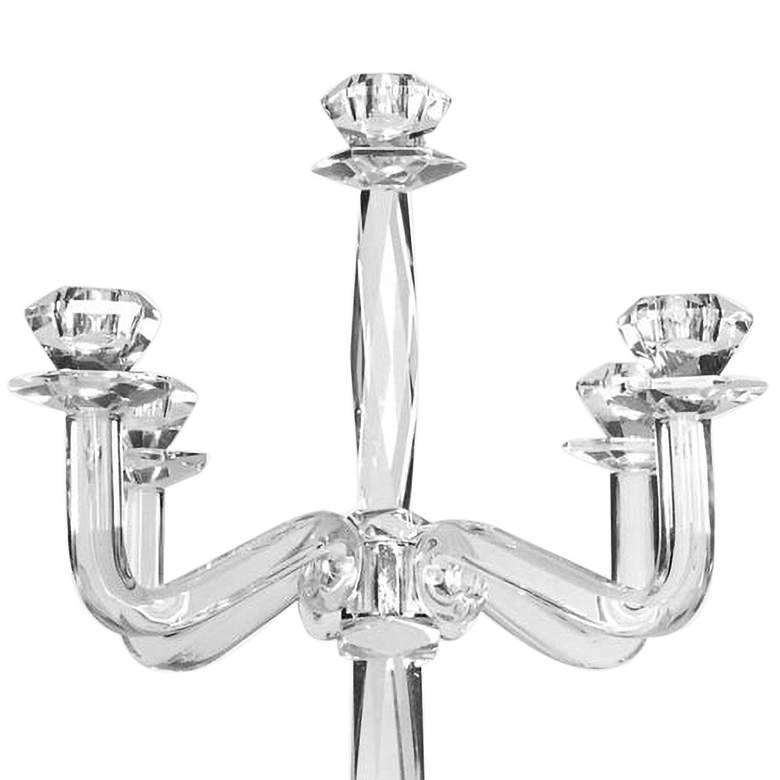 Image 2 Obelix 28.5 inch Five-Candle Clear Crystal Candelabra more views