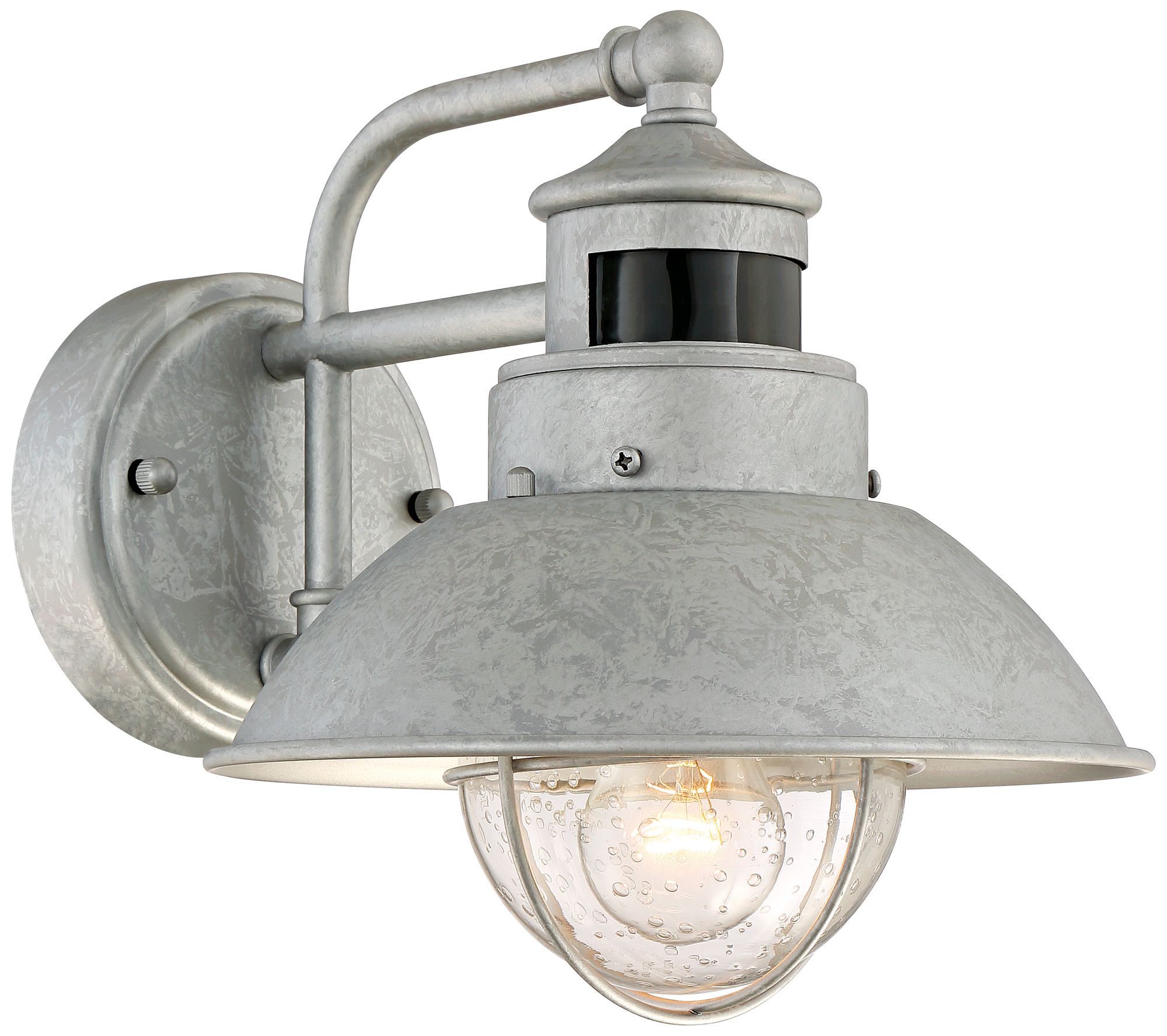 Image 7 Oberlin 9" Galvanized Steel Motion Sensor Outdoor Wall Light more views