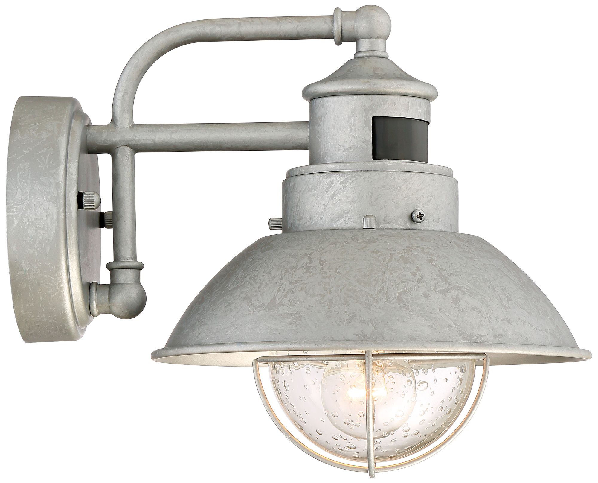 Oberlin 9" Galvanized Steel Motion Sensor Outdoor Wall Light