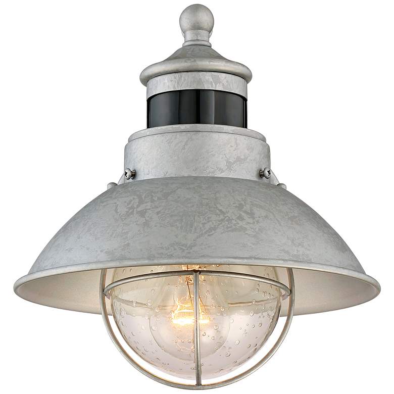 Image 6 Oberlin 9" High Galvanized Steel Motion Sensor Wall Light Set of 2 more views