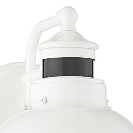 Image2 of Oberlin 9"H White Dusk to Dawn Motion Sensor Outdoor Light Set of 2 more views