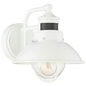 Image5 of Oberlin 9"H White Dusk to Dawn Motion Sensor Outdoor Light Set of 2 more views