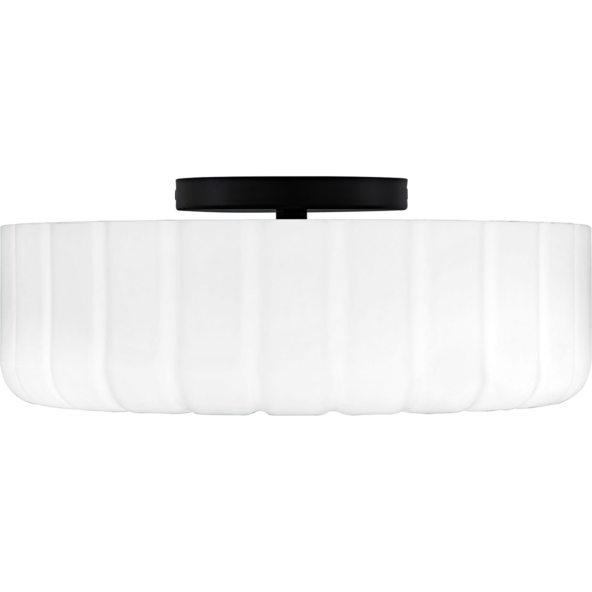 Thumbnail3 of Oberman 3-Light Matte Black Flush Mount more views