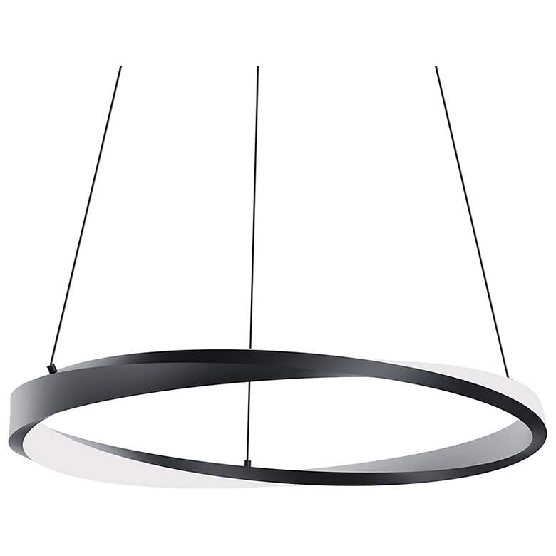 Image 1 Oberon 24" Wide Black 40W LED Pendant