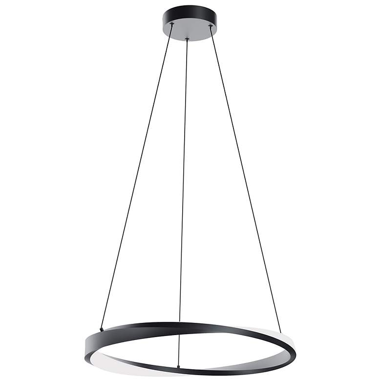 Image 2 Oberon 24" Wide Black 40W LED Pendant more views