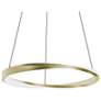 1_Oberon 24" Wide Light Antique Brass 40W LED Pendant