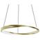 Oberon 24" Wide Light Antique Brass 40W LED Pendant