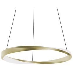 Oberon 24" Wide Light Antique Brass 40W LED Pendant