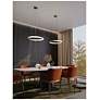 3_Oberon 24" Wide Light Antique Brass 40W LED Pendant more views