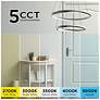 4_Oberon 32" Wide Satin Nickel 80W LED Double Pendant more views