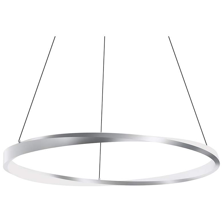 Image 1 Oberon 32" Wide Satin Nickel 50W LED Pendant