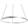 1_Oberon 32" Wide Satin Nickel 50W LED Pendant