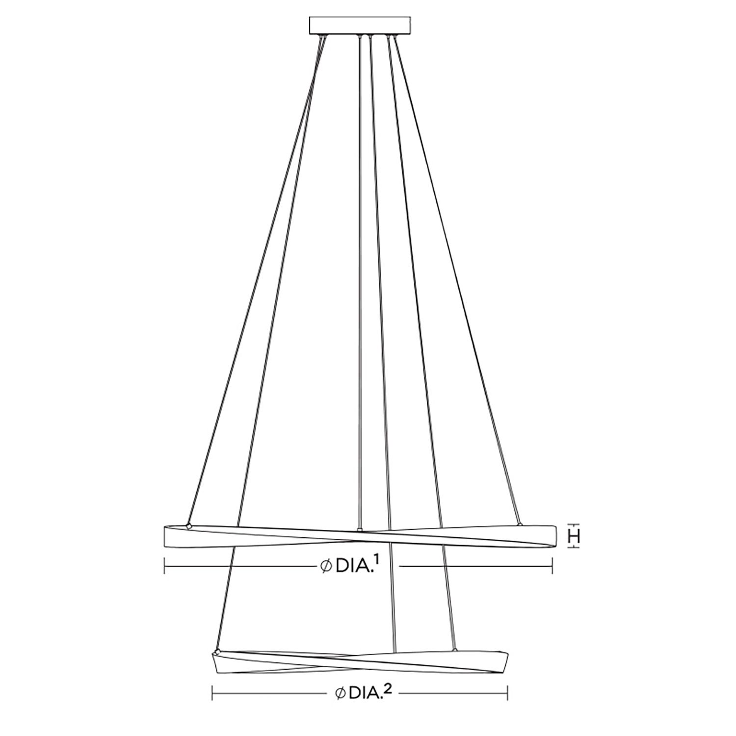 Image 6 Oberon 40" Wide Satin Nickel Double LED Pendant with White Acrylic Shade more views