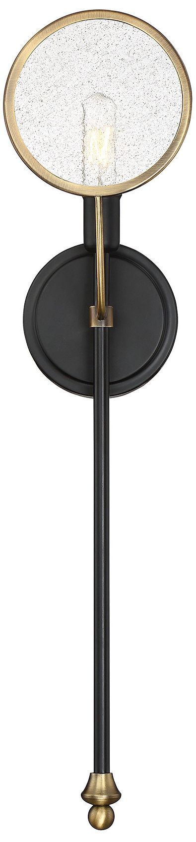 Thumbnail1 of Oberyn 1-Light Wall Sconce in Vintage Black with Warm Brass