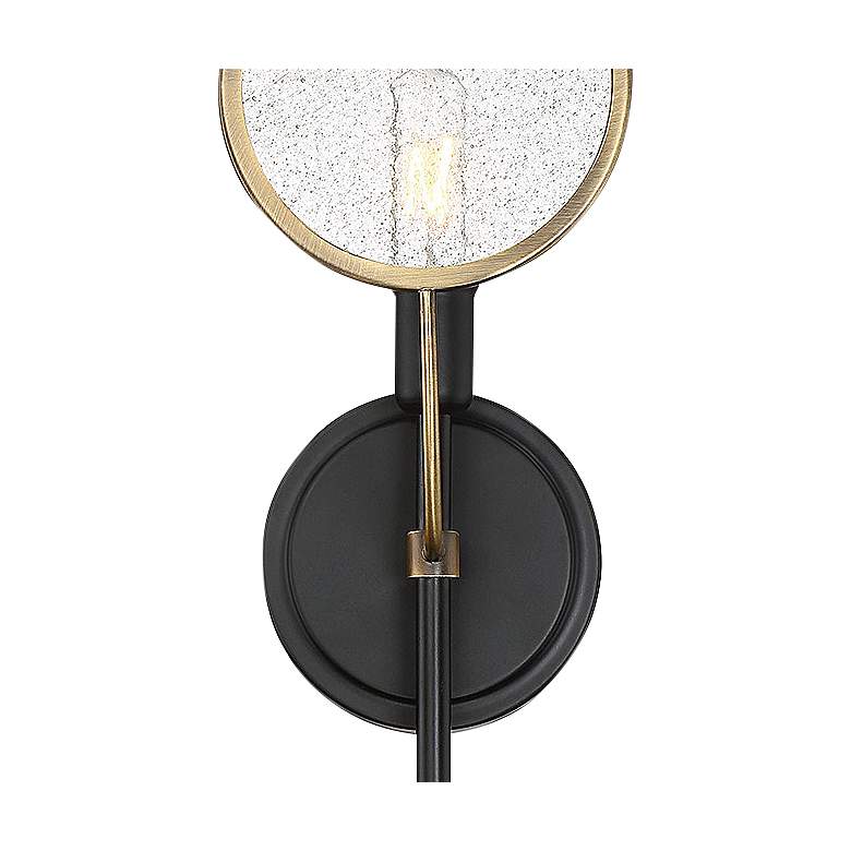 Image 2 Oberyn 1-Light Wall Sconce in Vintage Black with Warm Brass more views