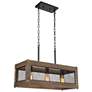 1_Obilla 23.6" Wide Wood Linear 3-Light Island Chandelier