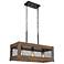 Obilla 23.6" Wide Wood Linear 3-Light Island Chandelier