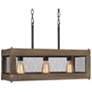 2_Obilla 23.6" Wide Wood Linear 3-Light Island Chandelier more views