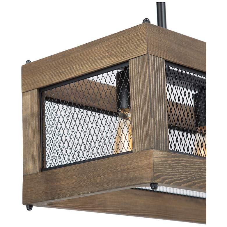 Image 4 Obilla 23.6" Wide Wood Linear 3-Light Island Chandelier more views