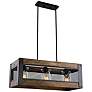 1_Obilla 24"W Black 3-Light Linear Island Chandelier