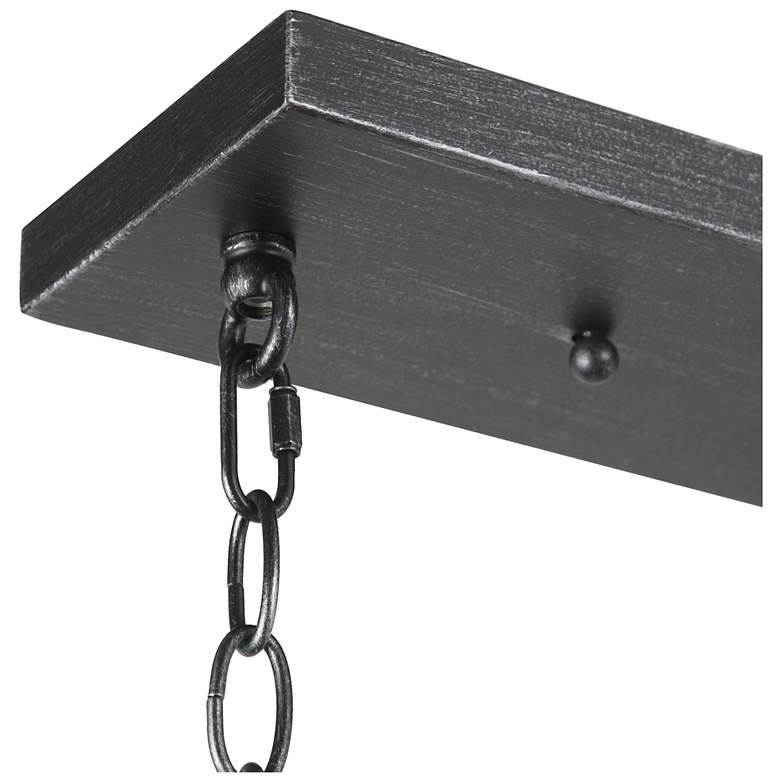 Image 2 Obilla 25.6" Wide Distressed Wood 4-Light Linear Chandelier more views
