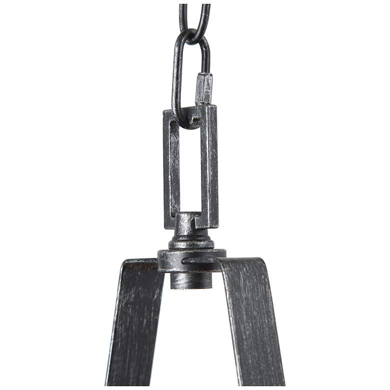 Image 3 Obilla 25.6" Wide Distressed Wood 4-Light Linear Chandelier more views