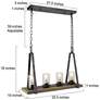 6_Obilla 25.6" Wide Distressed Wood 4-Light Linear Chandelier more views