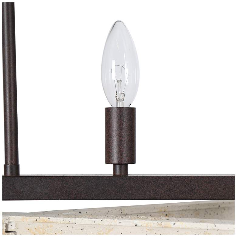 Image 4 Obilla 27.6" Wide Weathered Wood 4-Light Linear Chandelier more views