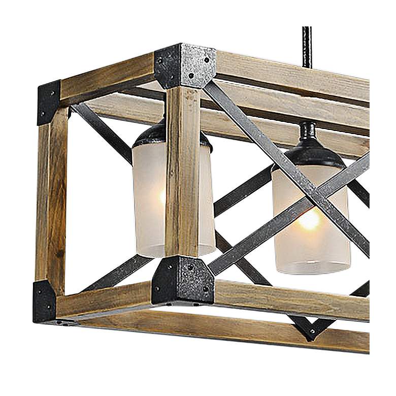 Image 2 Obilla 27 1/2" Wide Black 4-Light Island Chandelier more views