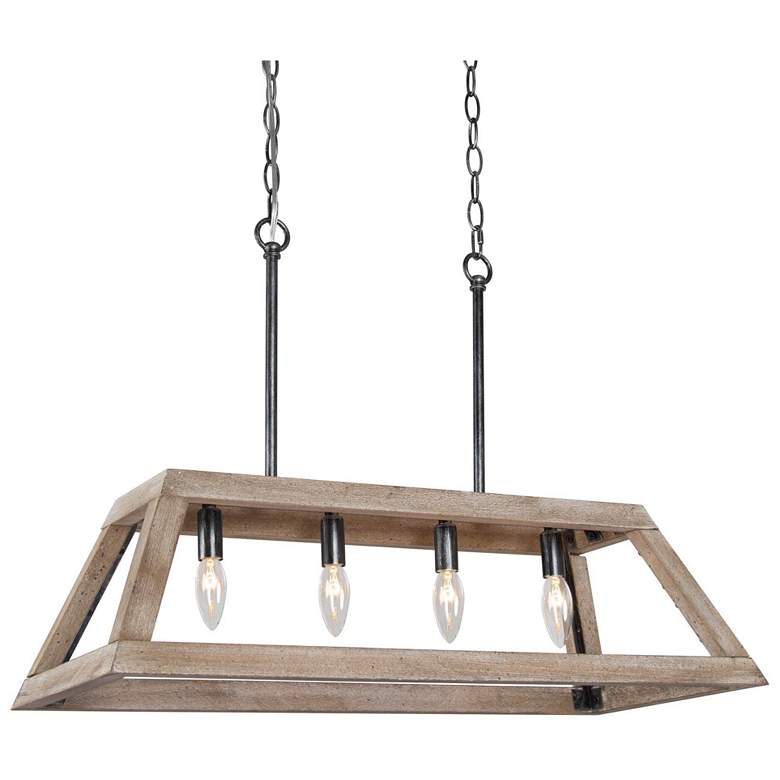 Image 1 Obilla 28" Wide 5-Light Rectangle Island Chandelier
