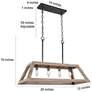 6_Obilla 28" Wide 5-Light Rectangle Island Chandelier more views