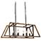 Obilla 29.9" Wide Faux Wood 8-Light Linear Chandelier