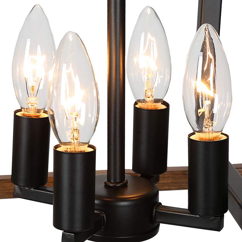 Image 4 Obilla 29.9" Wide Faux Wood 8-Light Linear Chandelier more views
