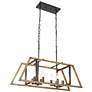 7_Obilla 29.9" Wide Faux Wood 8-Light Linear Chandelier more views