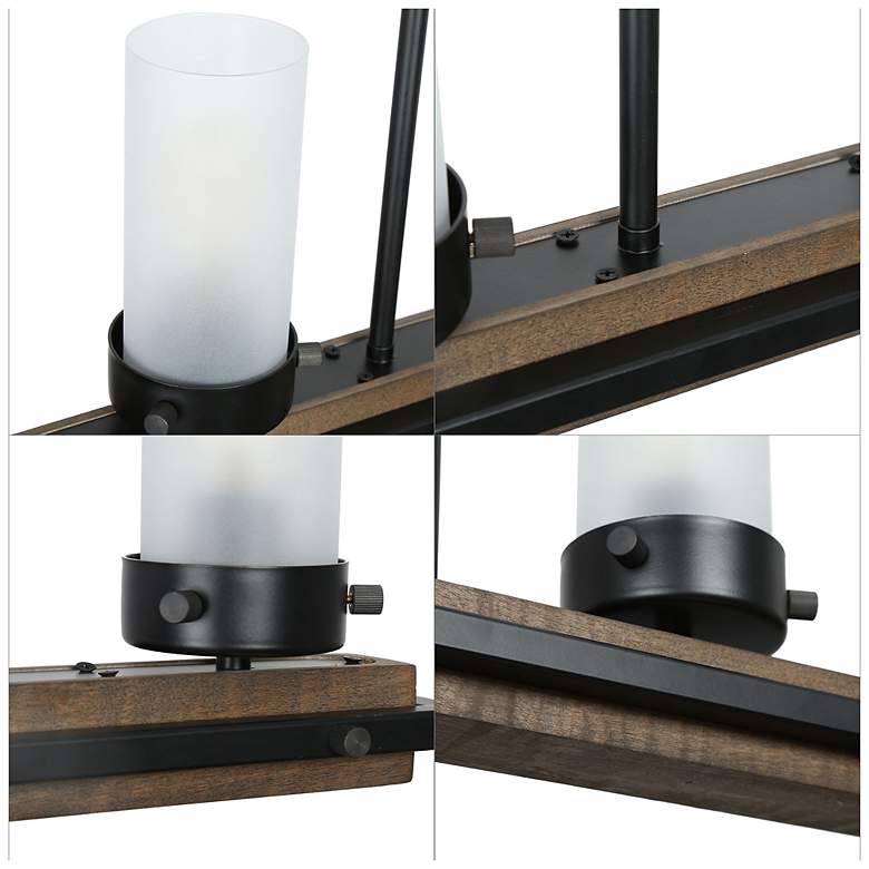 Image 2 Obilla 3-Light 28.3" Wide Island Chandelier Lights with Glass Shade more views