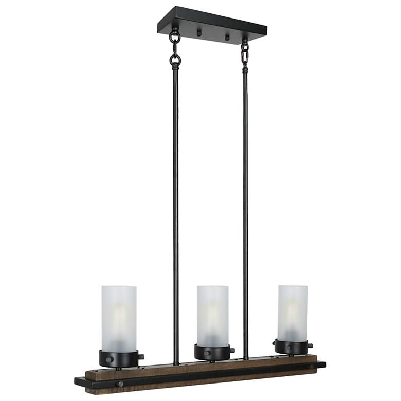 Image 3 Obilla 3-Light 28.3" Wide Island Chandelier Lights with Glass Shade more views