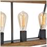 2_Obilla 30.7" Wide 5-Light Rectangle Wood Grain Island Chandelier more views