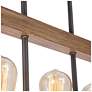 3_Obilla 30.7" Wide 5-Light Rectangle Wood Grain Island Chandelier more views