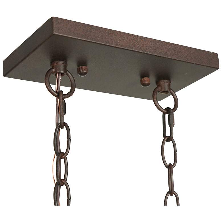 Image 5 Obilla 30" Wide Weathered Wood 5-Light Linear Chandelier more views