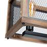 4_Obilla 31.5" Wide Distressed Wood 5-Light Linear Chandelier more views
