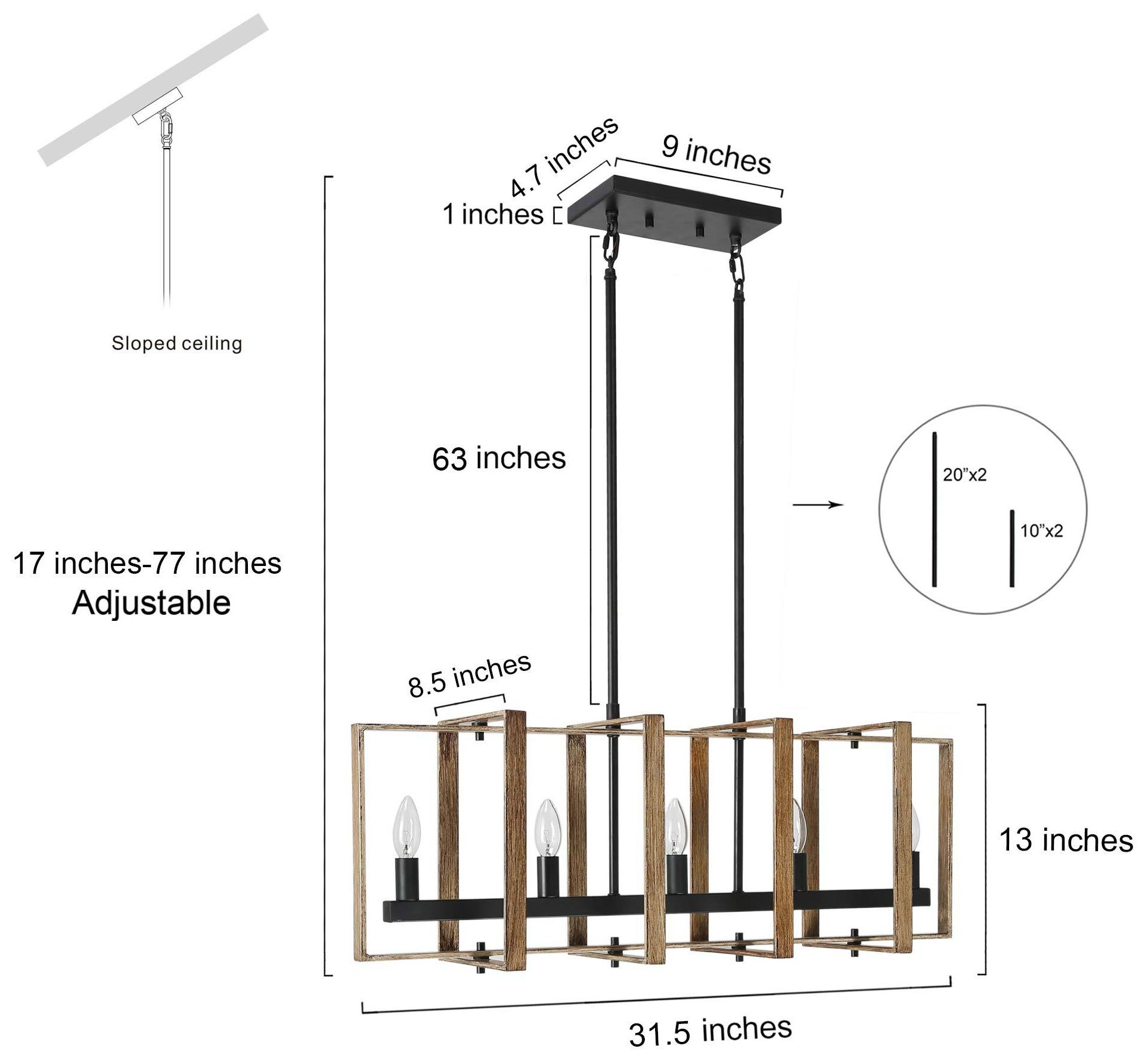 Image 4 Obilla 5-Light 31.5" Wide Island Chandelier Lights more views