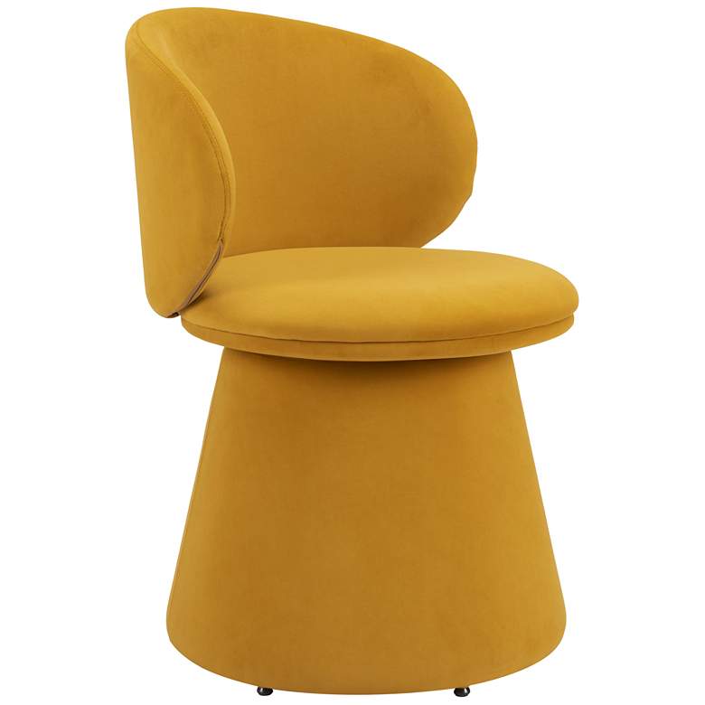 Image 1 Oblic Swivel Dining Chair Orange