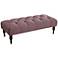 Obsession Heather Fabric Tufted Bench
