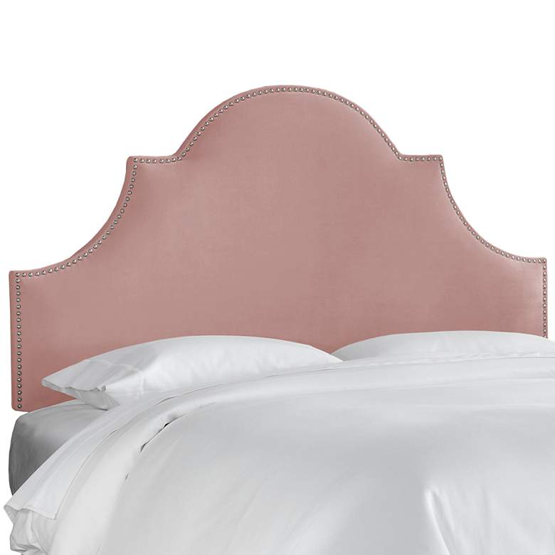 Image 1 Obsession Smokey Amethyst Fabric Notched Queen Headboard