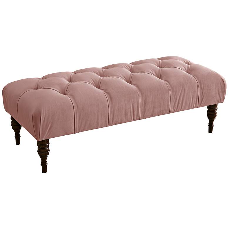 Image 1 Obsession Smokey Amethyst Fabric Tufted Bench