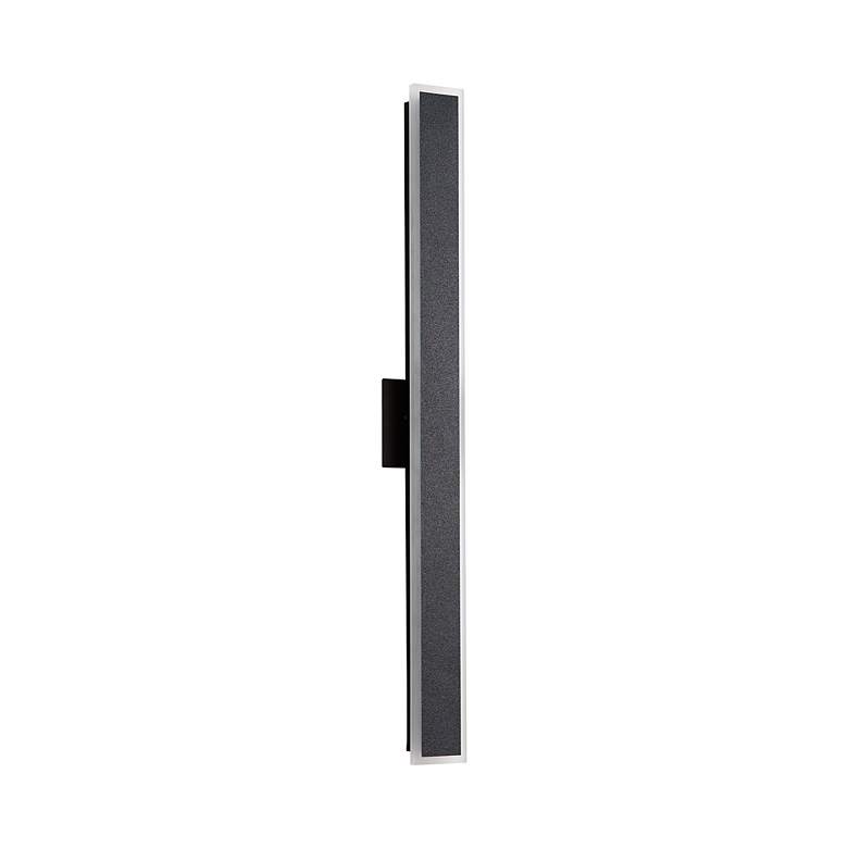 Image 2 Obsidian 35 1/2" High Sand Black LED Outdoor Wall Light more views