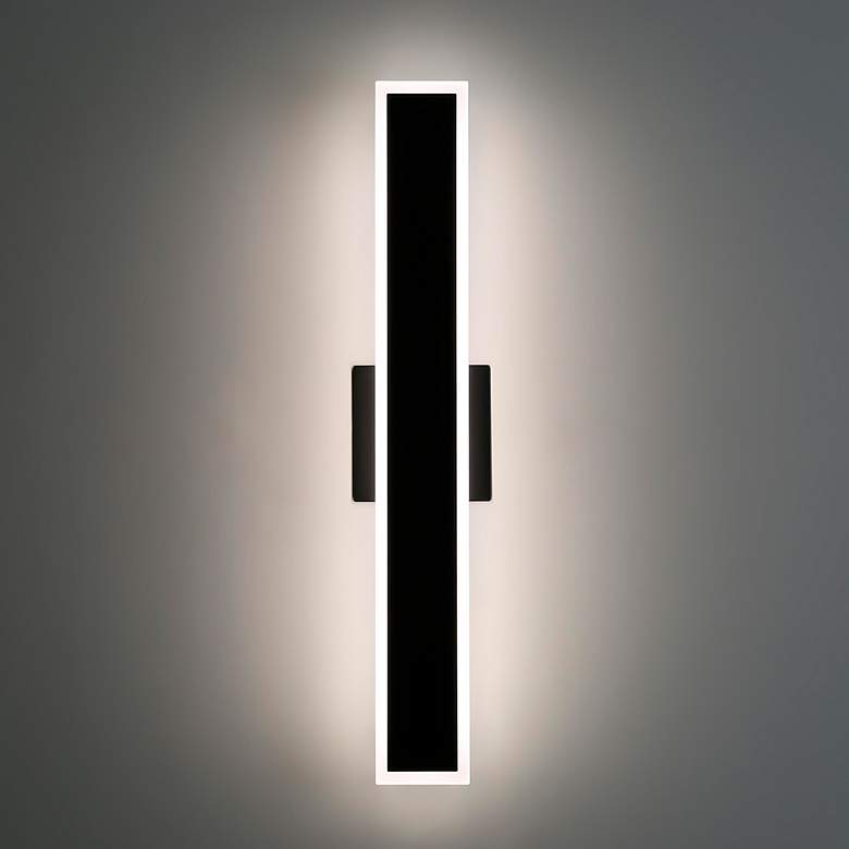 Image 3 Obsidian LED 24" Wall Sconce - Outdoor in Sand Black more views