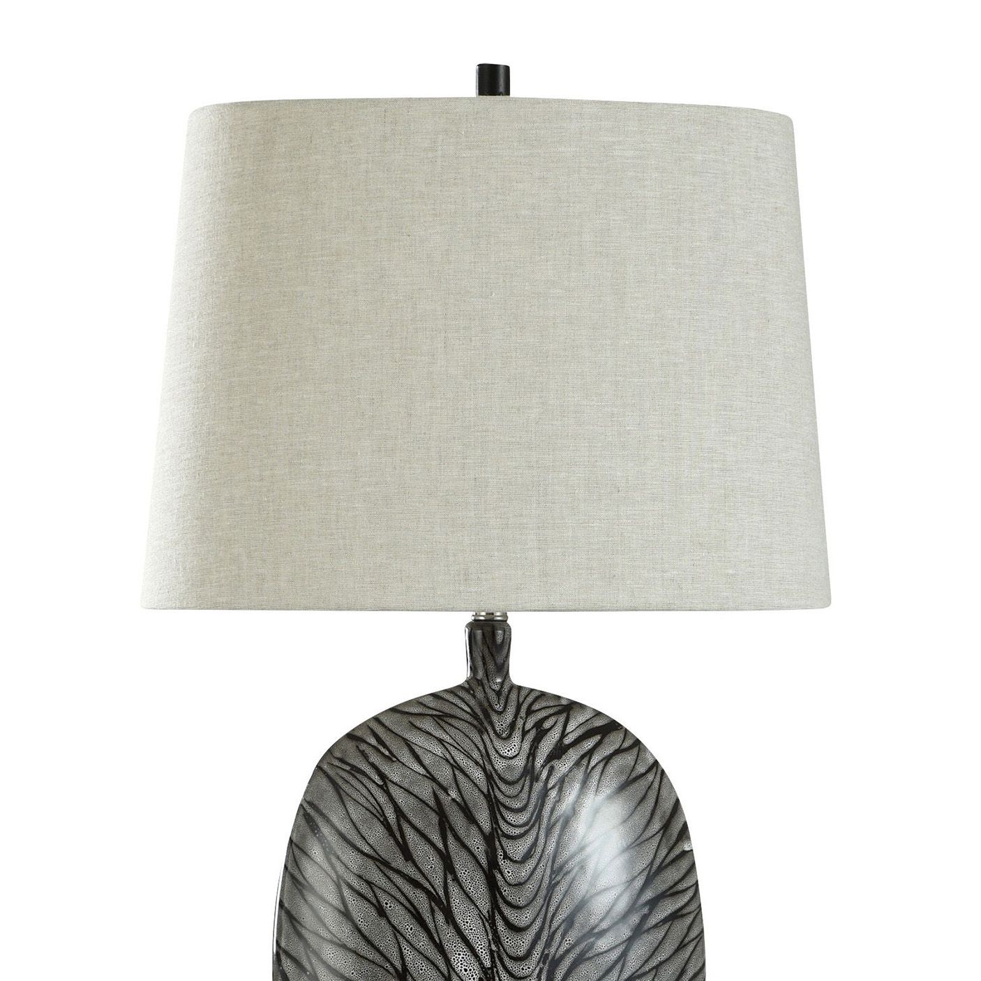 Image 2 Obsidian Silver - Ceramic Table Lamp - 100 Watts - 37In Ht. more views