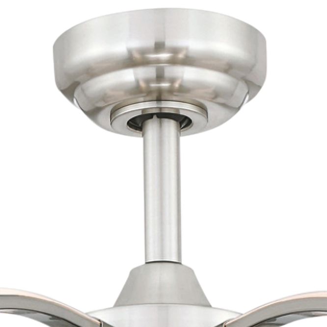Image 4 Obvi 22 in Indoor Fan w/ LED Lt Kit - Br. Nickel w/ Clear blades more views